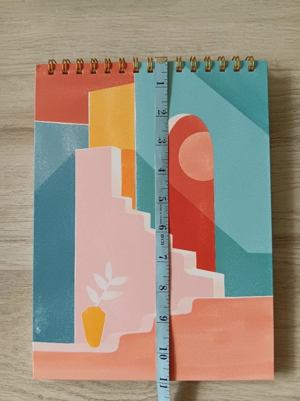 Clementine Paper Spiral Bound Top Flip Hardcover Notebook Blue Pink Lined Pages